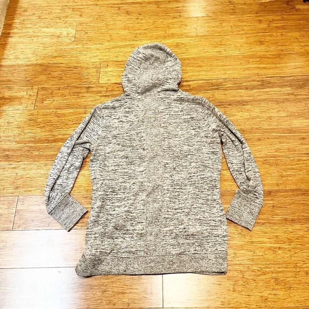 Athleta gray, black, white full zip sweatshirt jacket with hood & pockets. XL - Picture 3 of 12